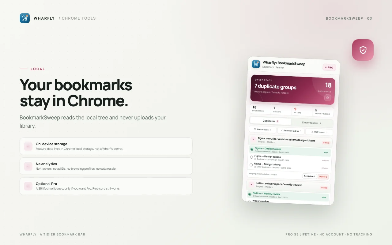 BookmarkSweep screen 3
