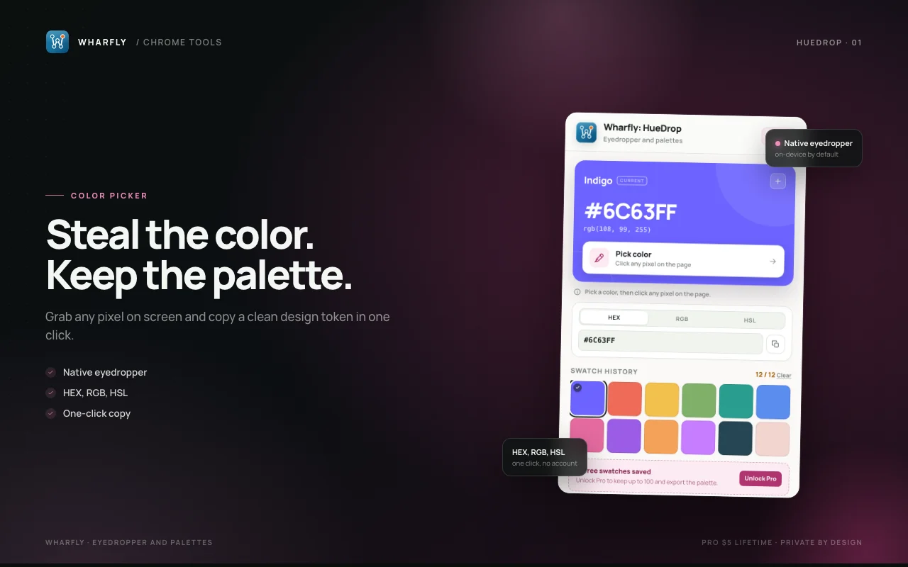 HueDrop screen