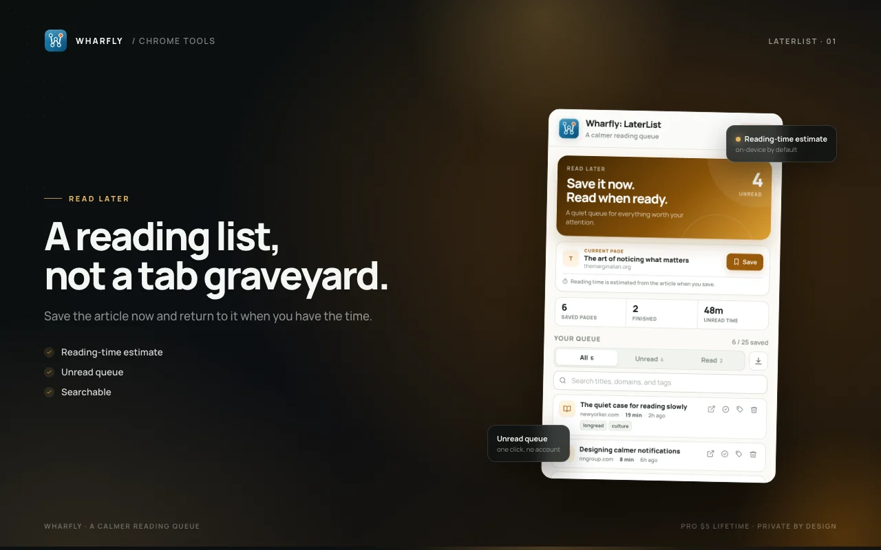 LaterList screen