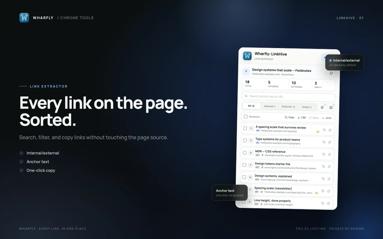 LinkHive screen