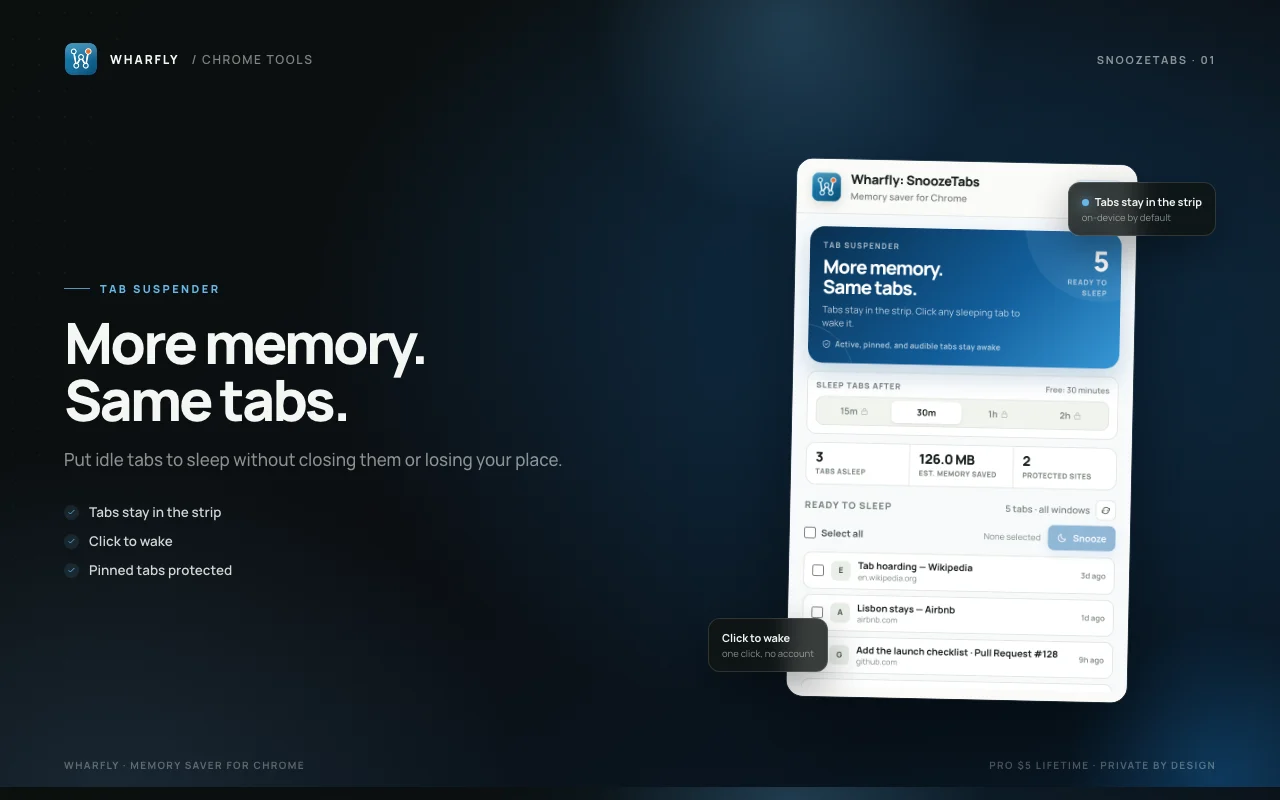 SnoozeTabs screen