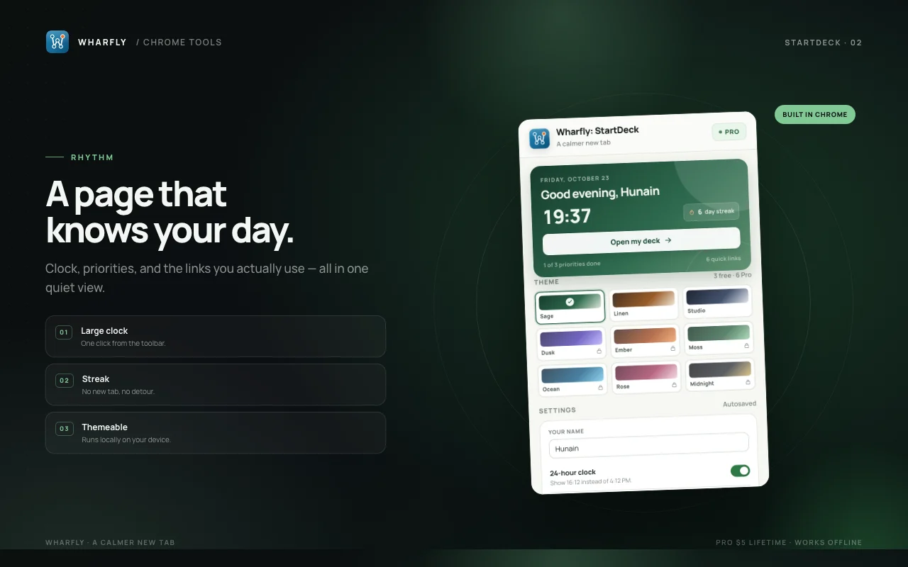 StartDeck screen 2