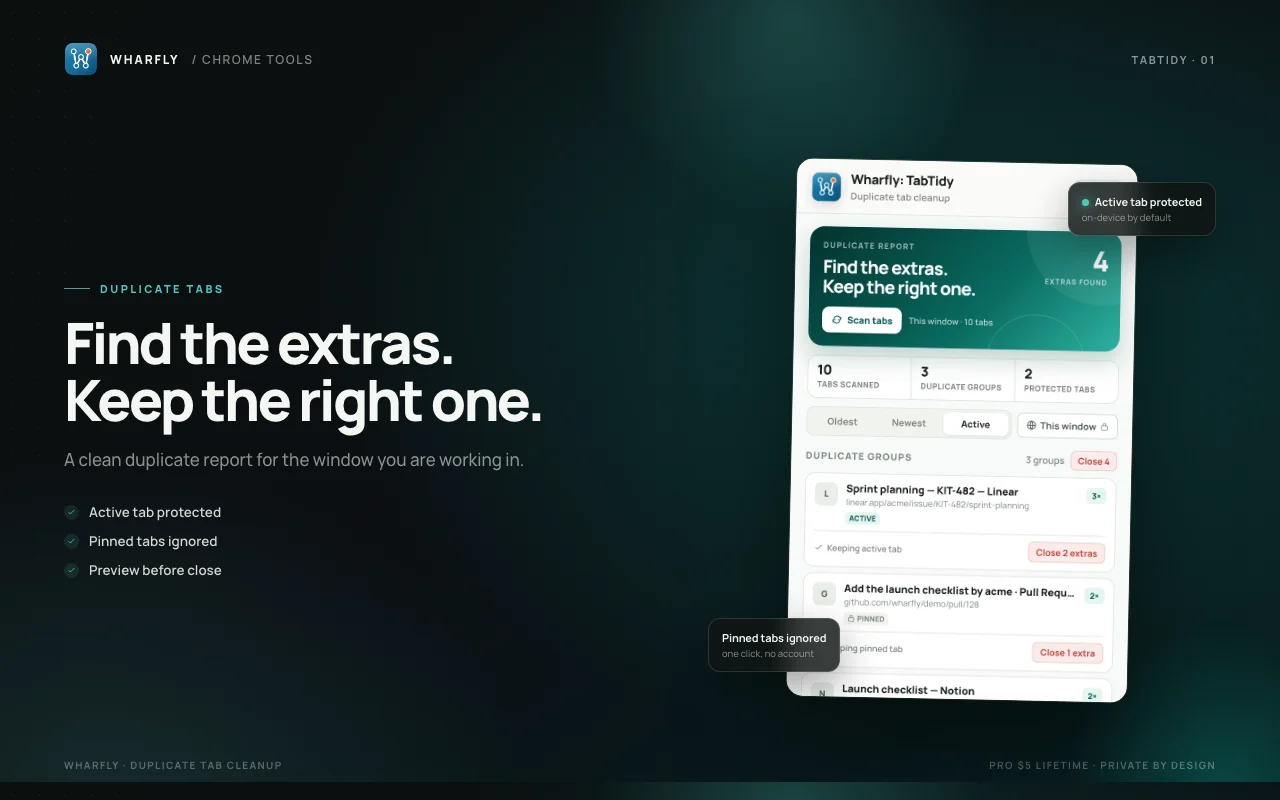 TabTidy screen